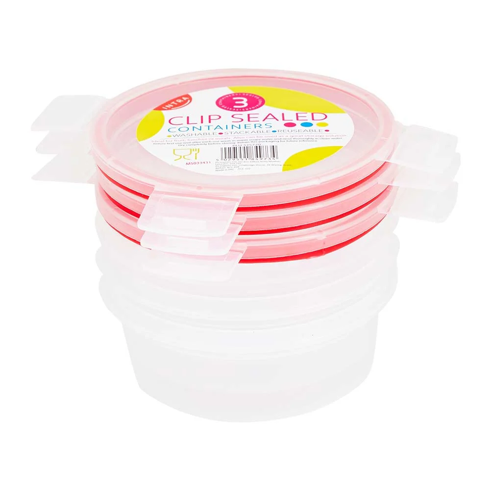 0.2Litre Click&Lock Container 3Pk