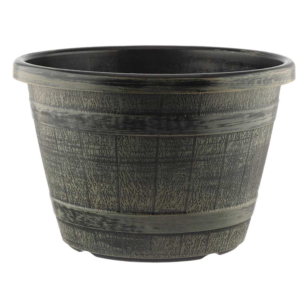 Bronze 10 Inch Barrel Effect Planter