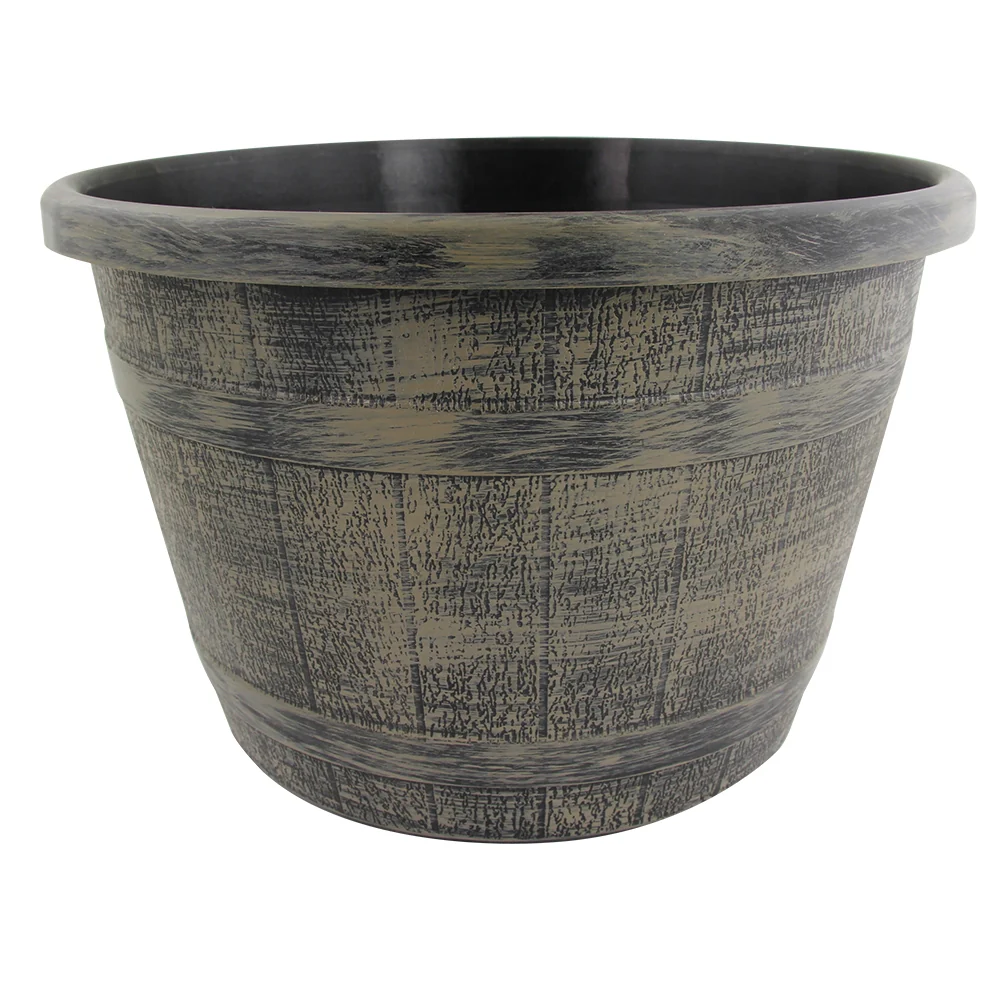 Bronze 12 Inch Barrel Effect Planter