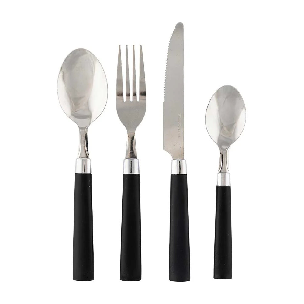16 Piece Black Cutlery Set - Image 2
