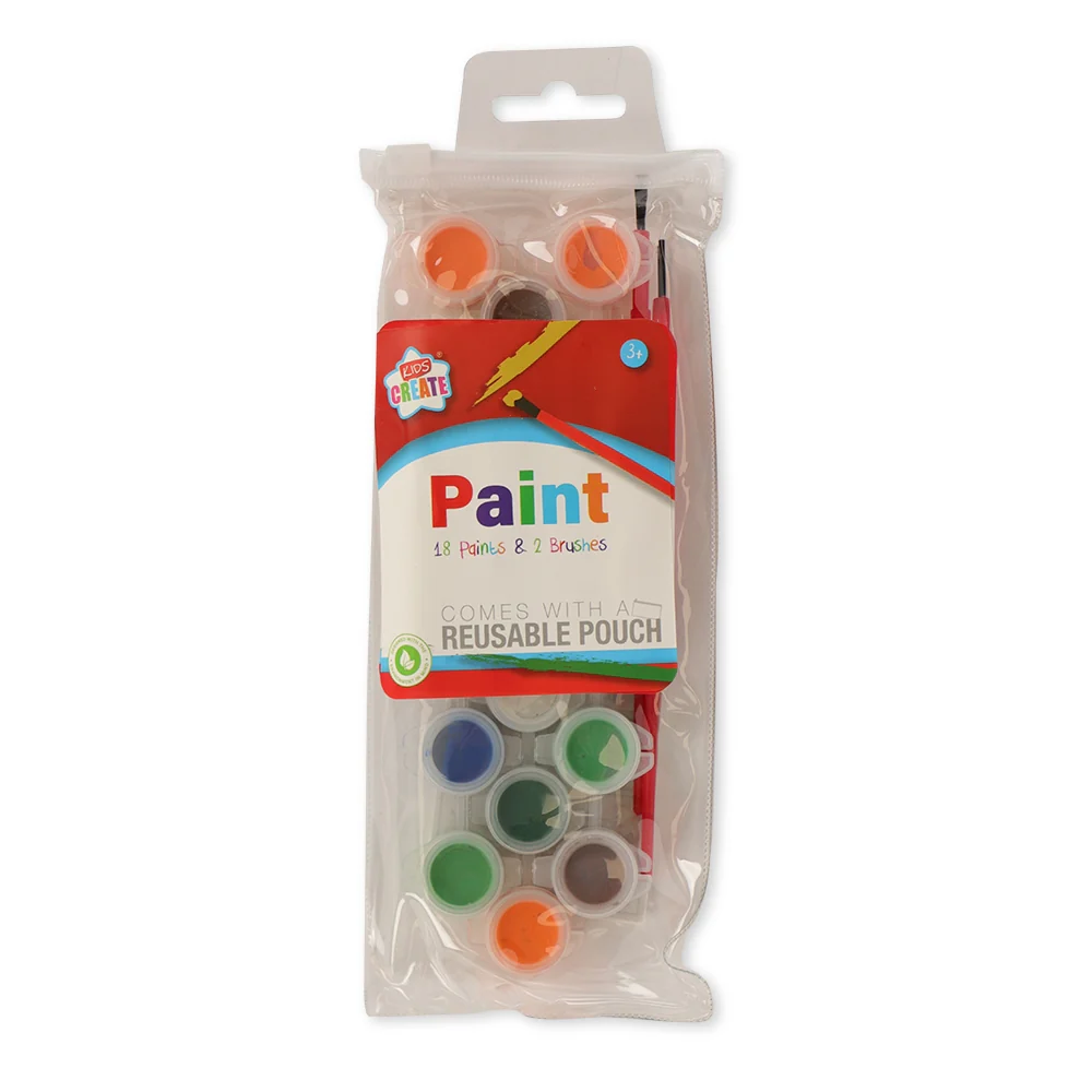 18 Paints & Brush Set