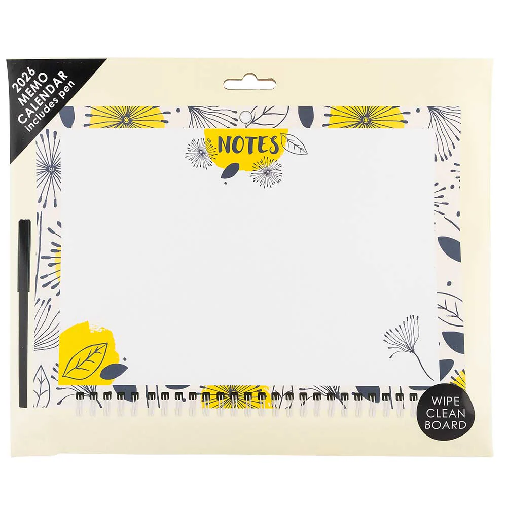2026 Spots & Flowers Memo Calendar
