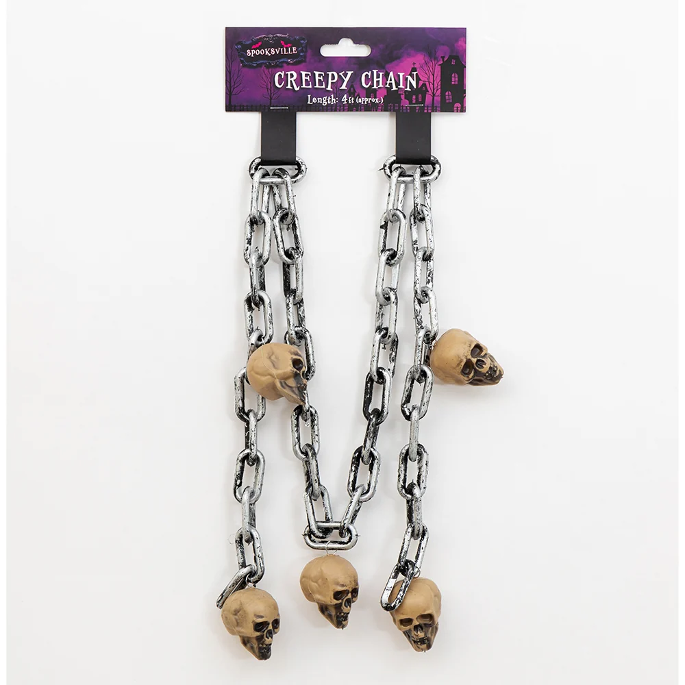 4Ft Creepy Chain Skull