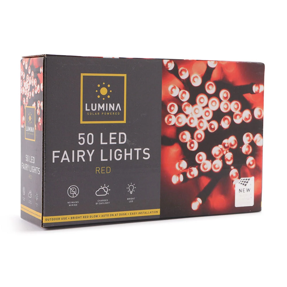 50 Red Led Fairy Lights