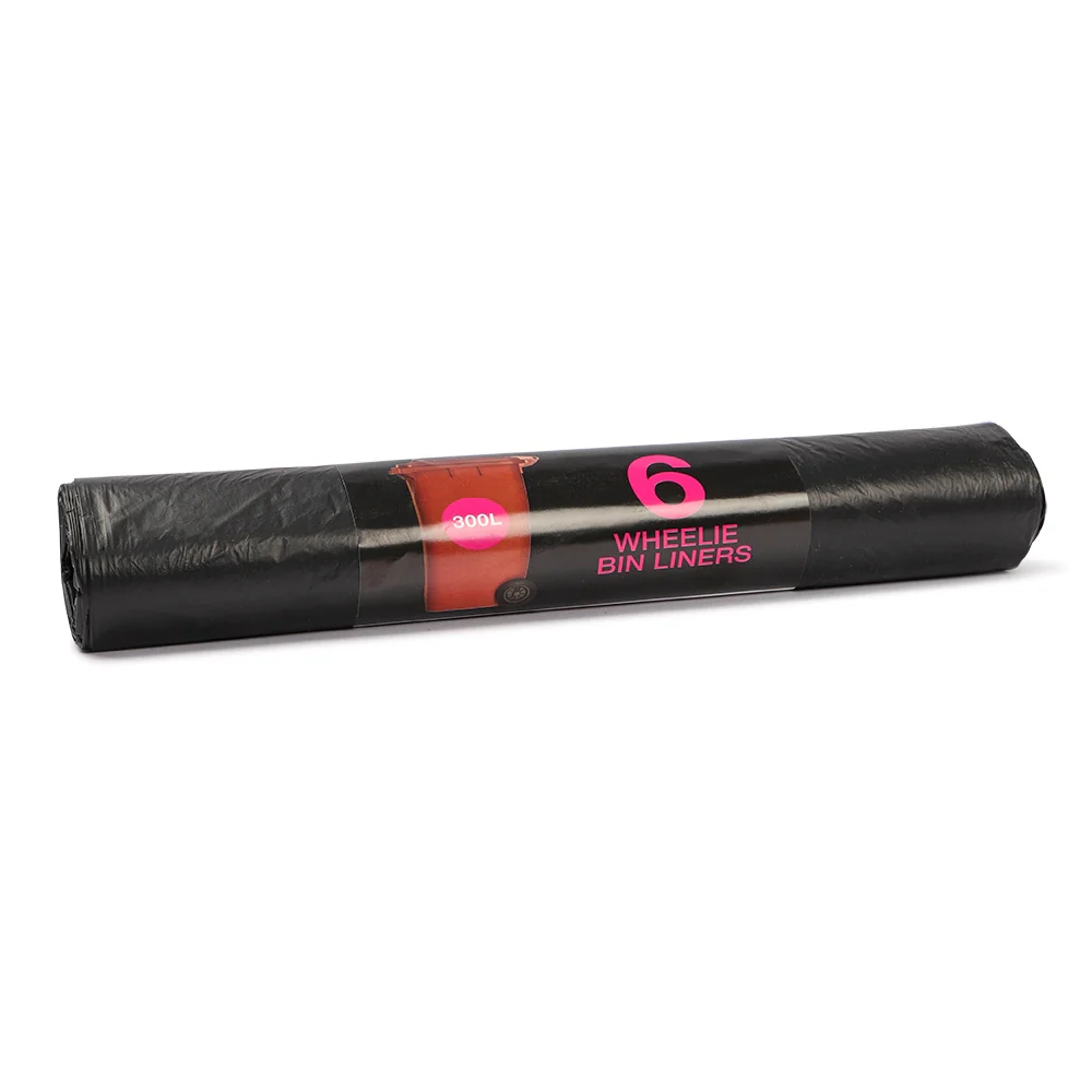 6 Wheelie Bin Liners 300L