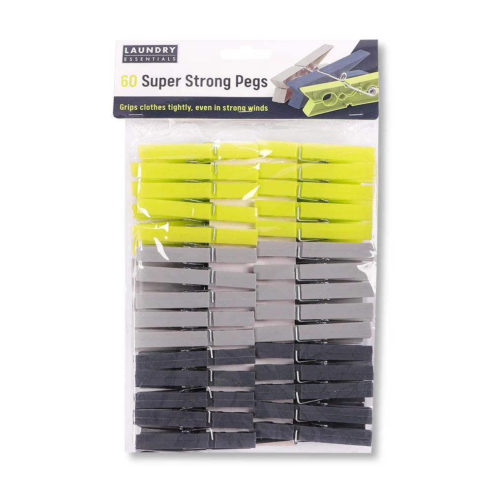 Super Strong Plastic Pegs 60 Pack