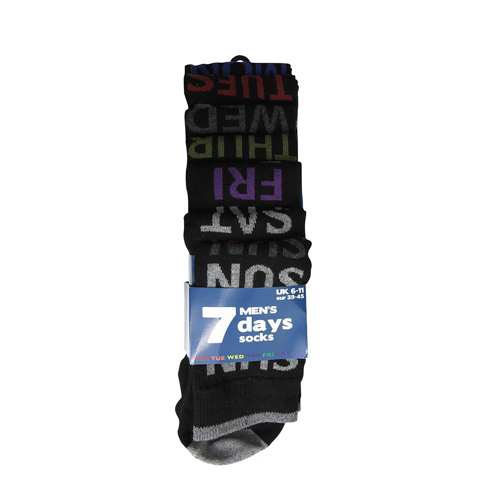 7 Days Of The Week Mens Socks