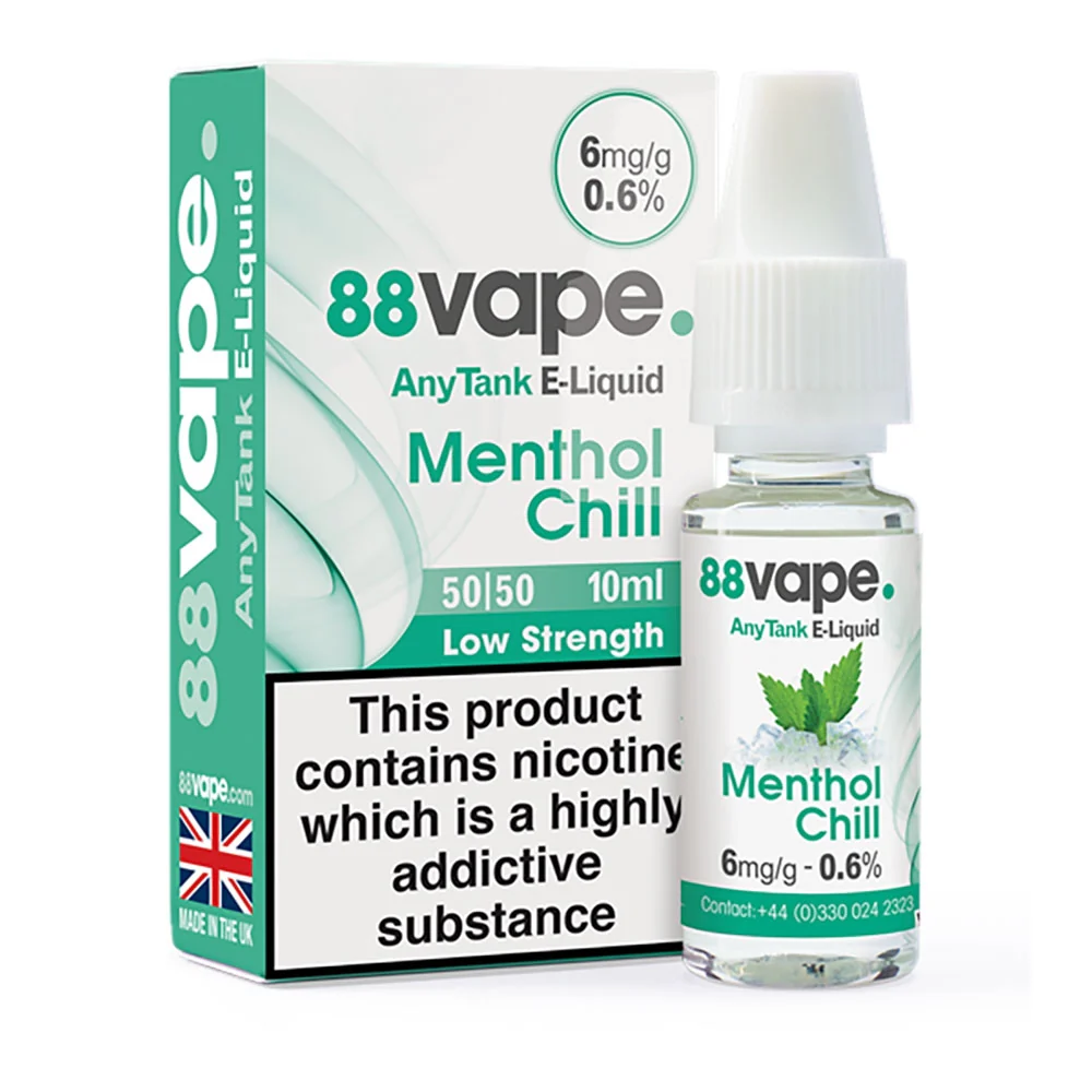 88Vape E-Liquid 6Mg Menthol Chill 10Ml