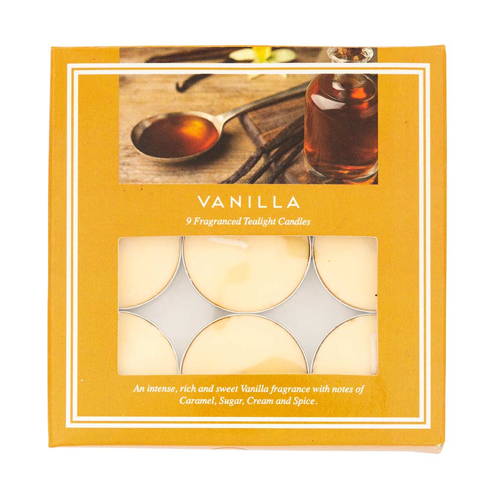 9 Pack Vanilla Scented Tealights