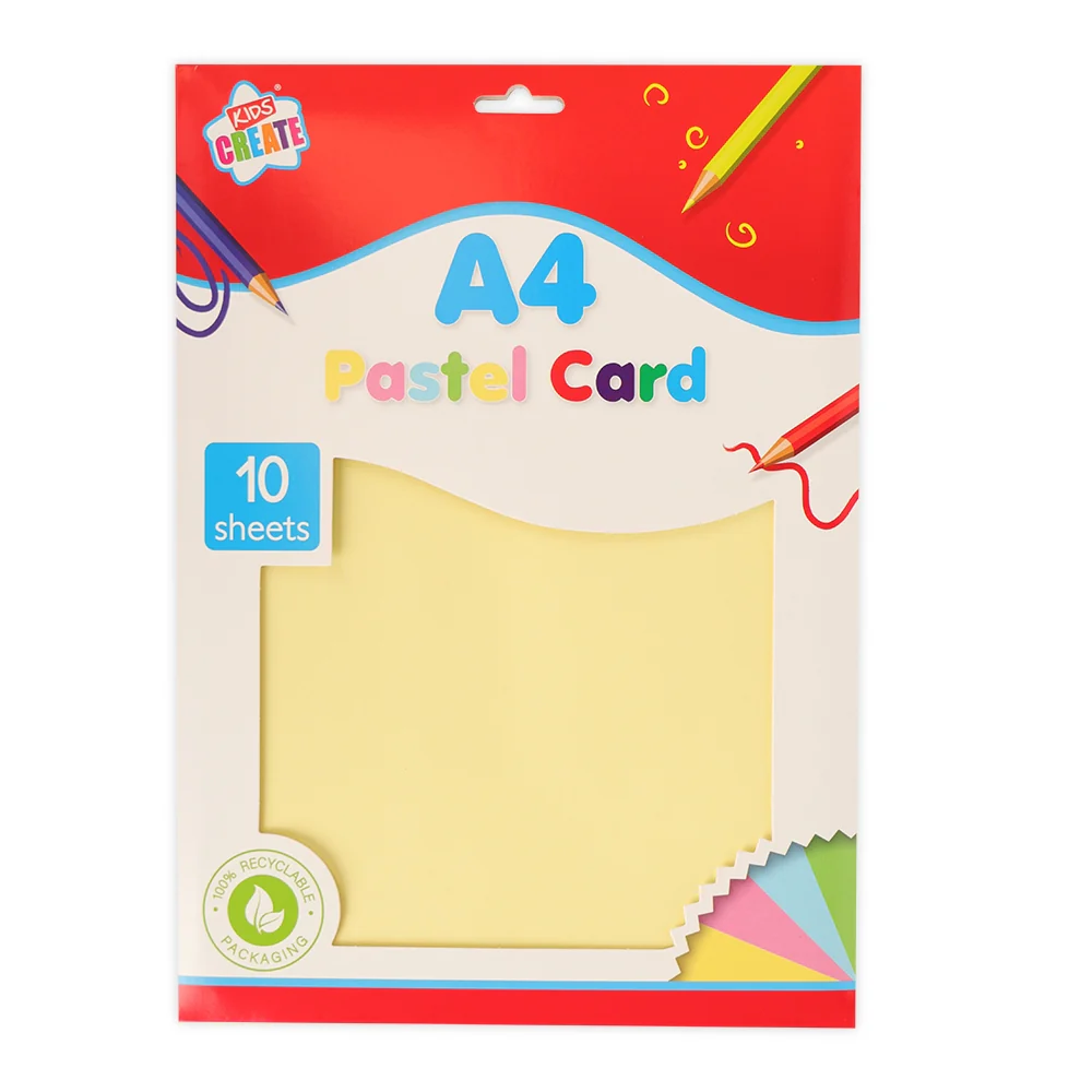 A4 Pastel Card 10 Pack