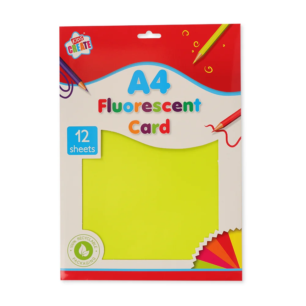A4 Fluorescent Card 12 Sheets