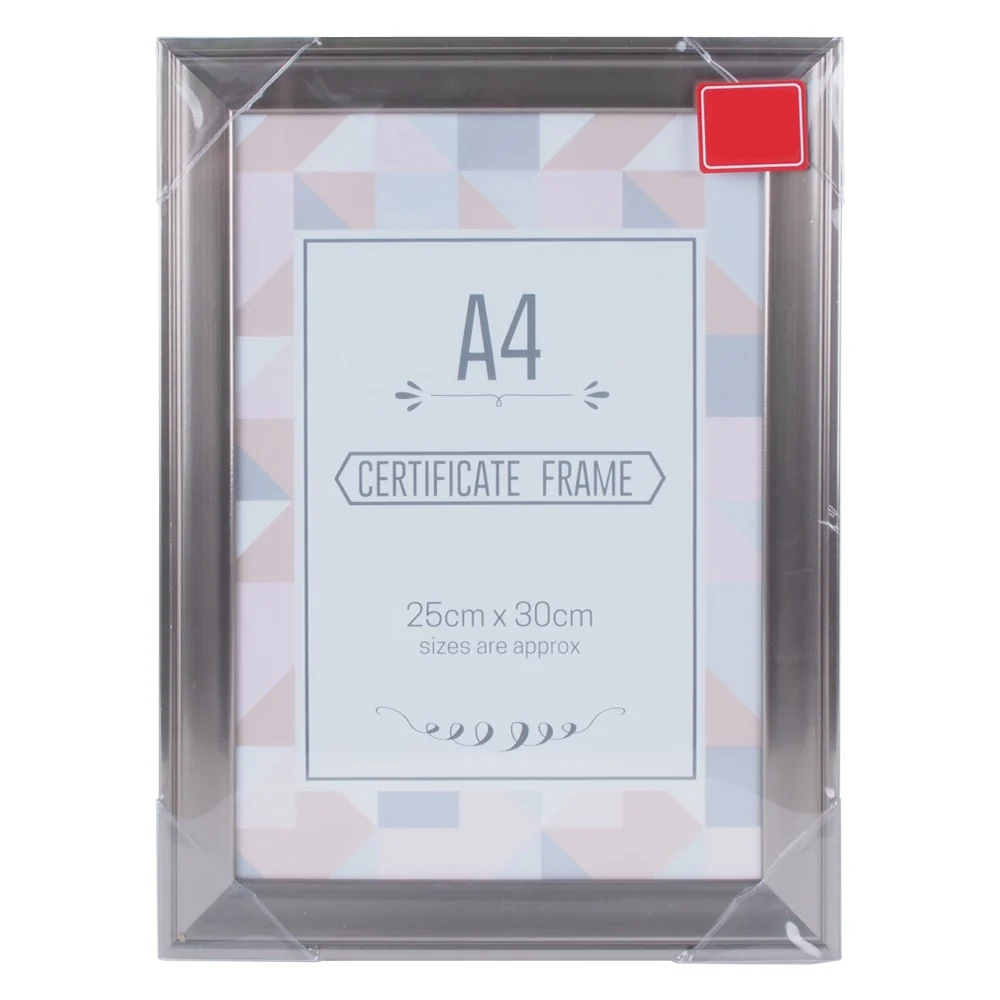 A4 Silver Certificate Frame 25Cmx30Cm