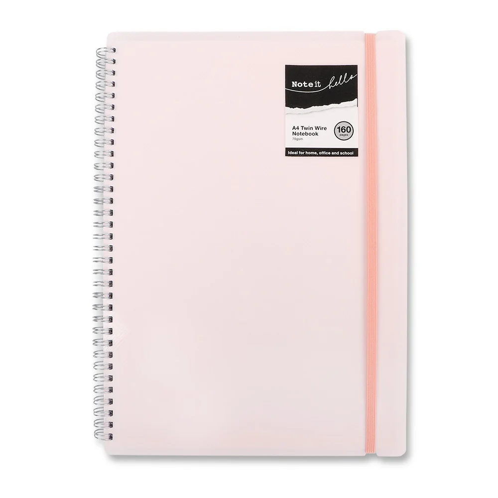 A4 Twin Wire Note Book Pink