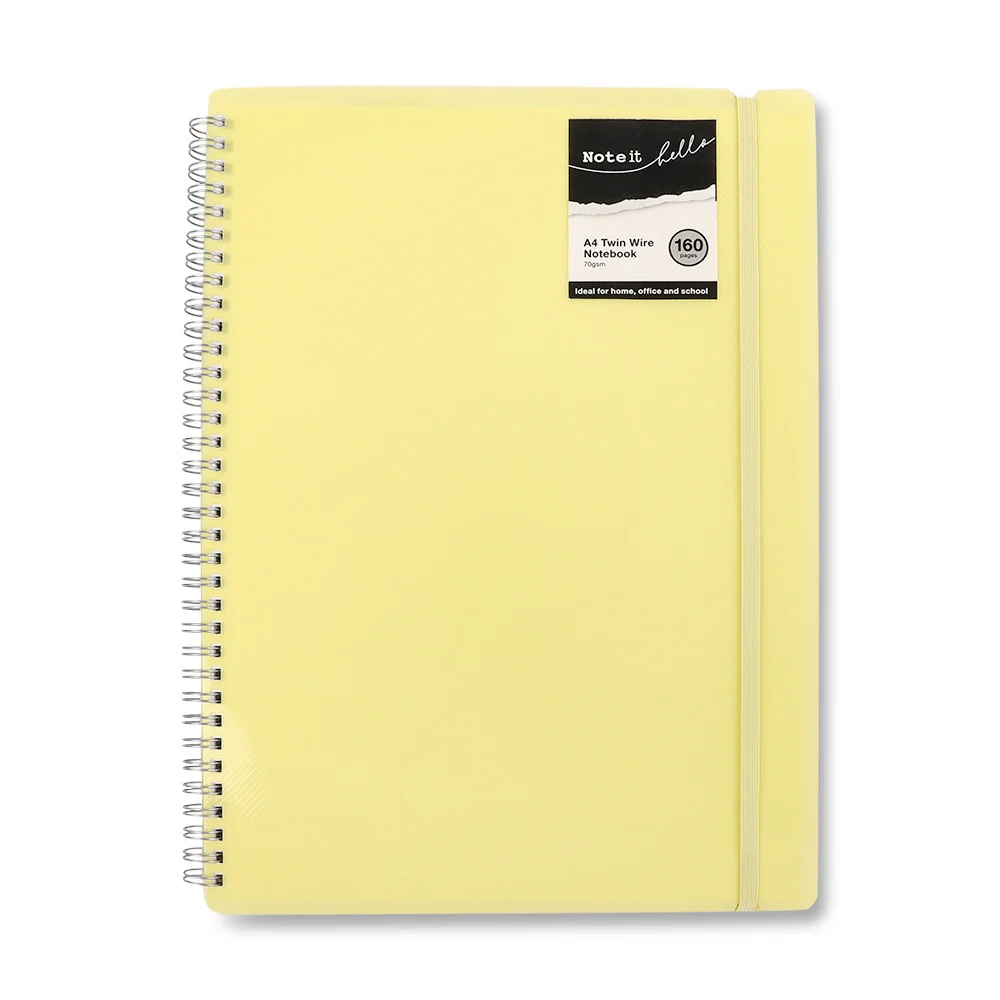 A4 Twin Wire Note Book Yellow