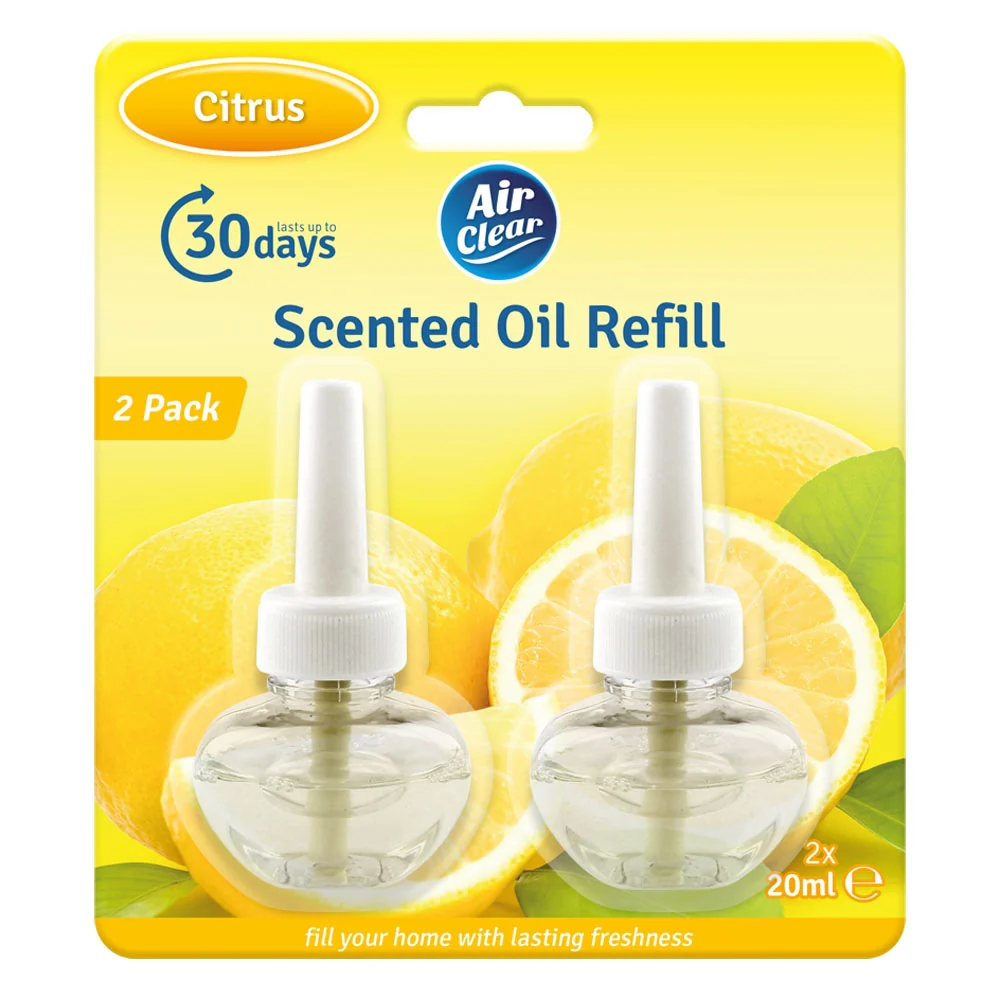 Air Clear Plug-In Refill Air Freshener Fresh Citrus 2X20Ml