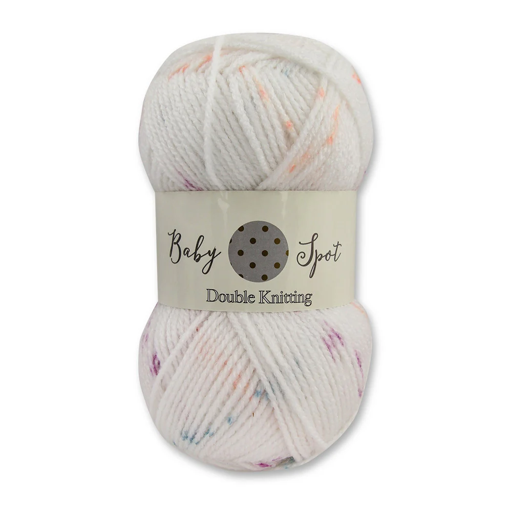 Baby Spot Double Knitting Yarn White 1X50G