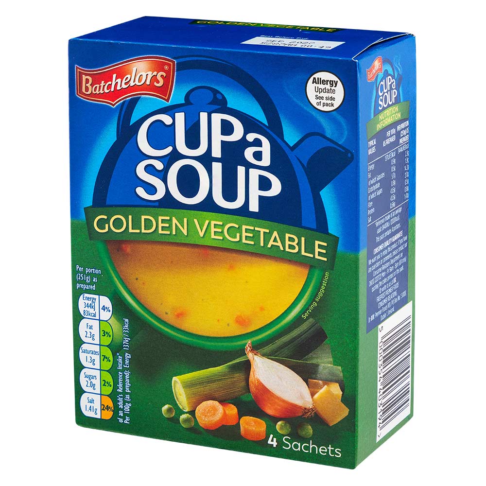 Batchelors Cup a Soup Golden Vegetable 4 Pack 82g - Image 3