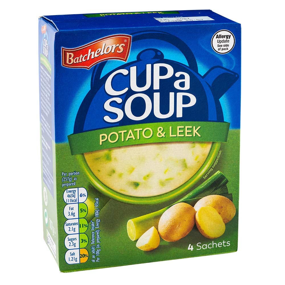 Batchelors Cup a Soup Potato & Leek 4 Pack 104g - Image 2