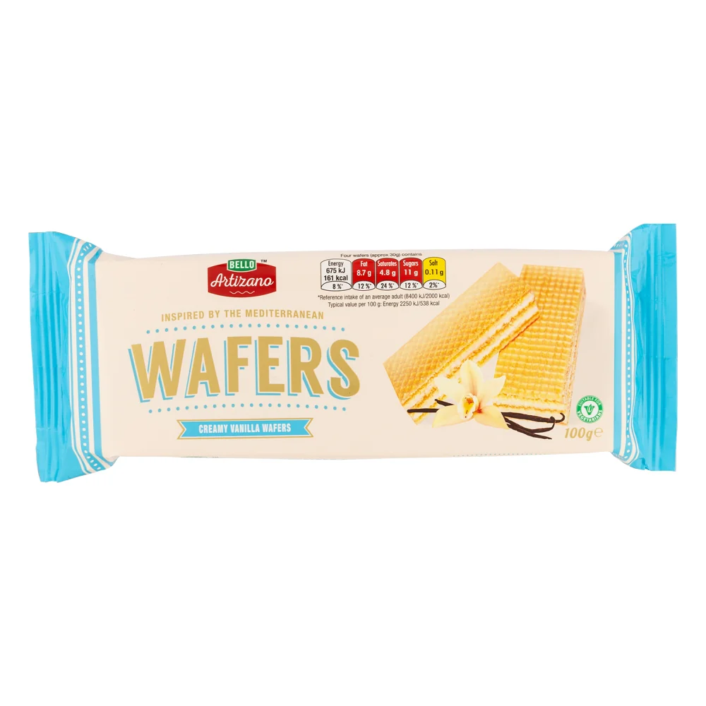 Bello Artizano Wafers Creamy Vanilla 100g