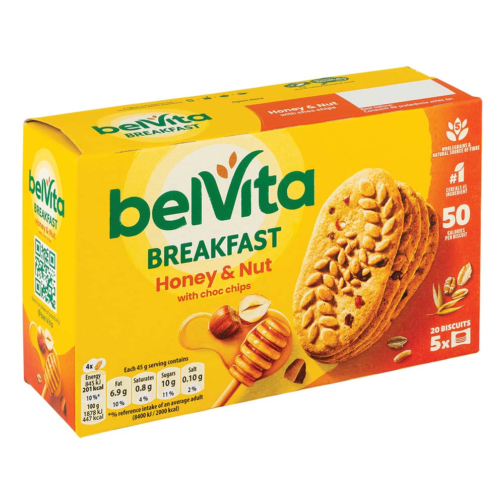 Belvita Breakfast Biscuits Honey & Nut 225g - Image 2