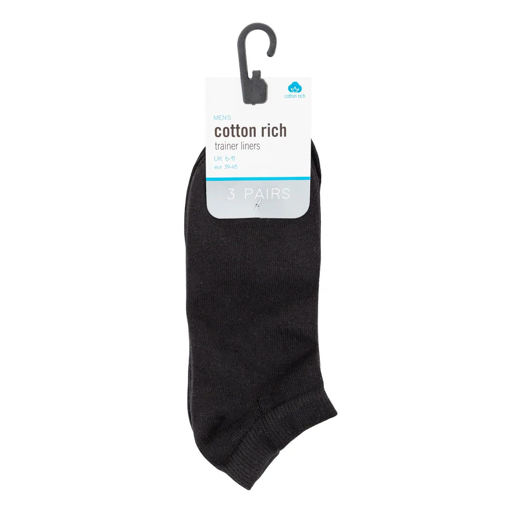 Black Trainer Liners - 3 Pack