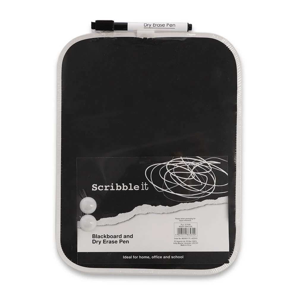 Blackboard And Pen Black