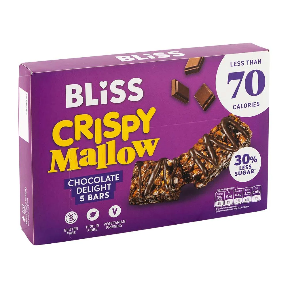Bliss Crispy Mallow Chocolate Delight Bars (5 Pack)