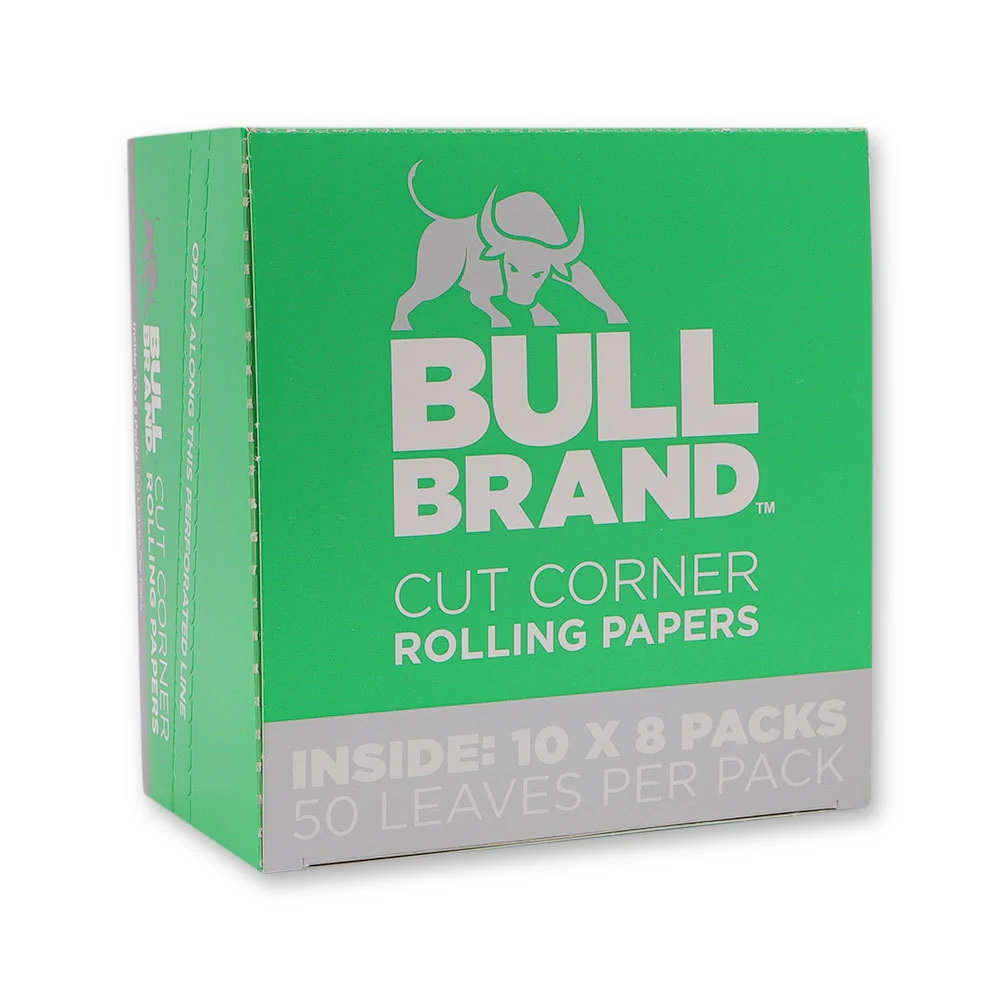 Bull Brand Green Rolling Paper 8 X 50