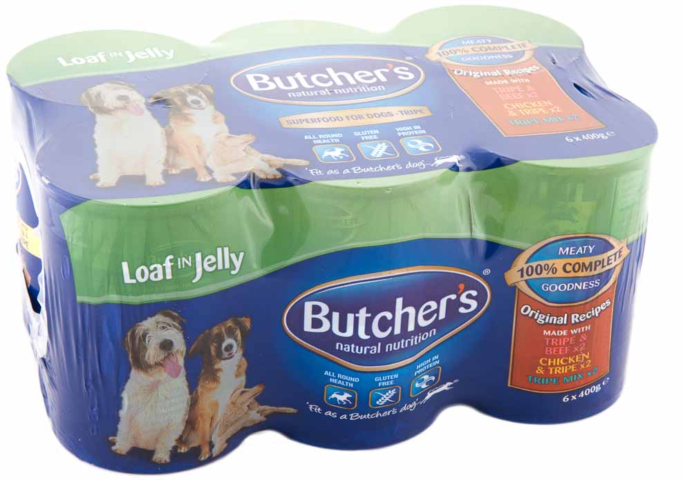 Butcher's Loaf In Jelly Wet Dog Food Cans 400g x 6 Pack