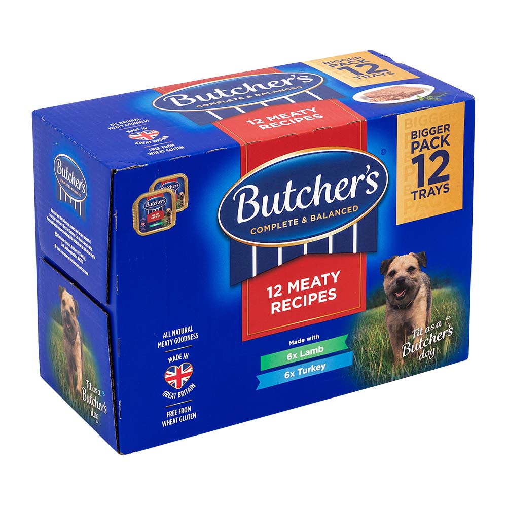 Butcher's Meaty Recipes Lamb & Turkey Wet Dog Food Trays 150g x 12 Pack - Image 2
