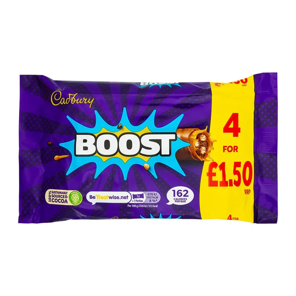 Cadbury Boost Chocolate 31.5g x 4 Pack