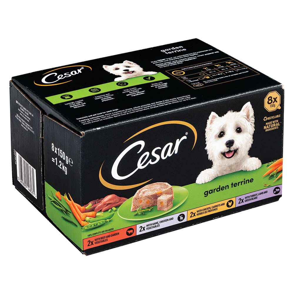 Cesar Garden Terrine Wet Dog Food Tray 150g x 8 Pack - Image 2