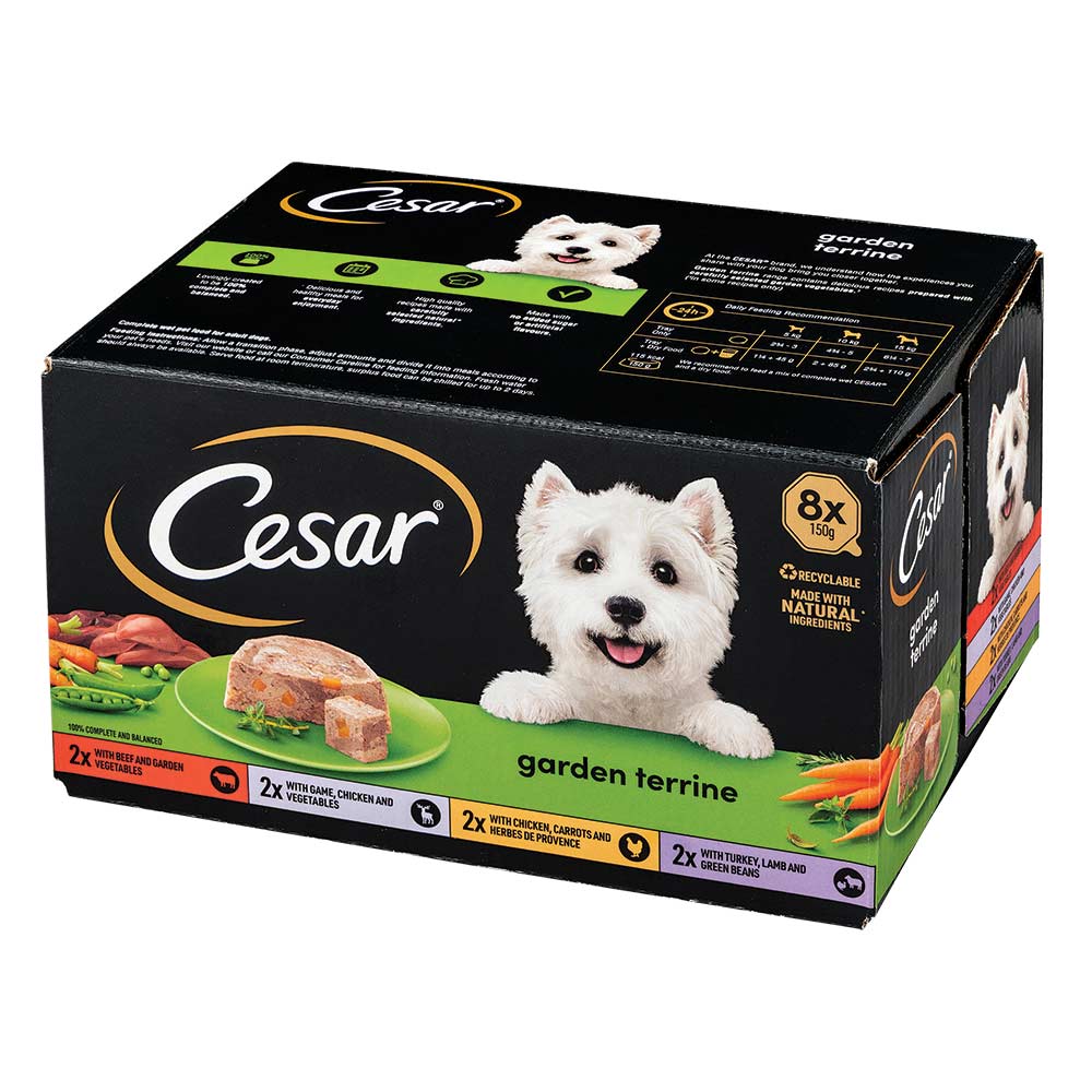 Cesar Garden Terrine Wet Dog Food Tray 150g x 8 Pack - Image 3