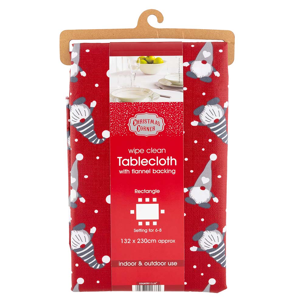 Christmas Dining Table Cloth With Flannel Backing 132 x 230cm - Image 3
