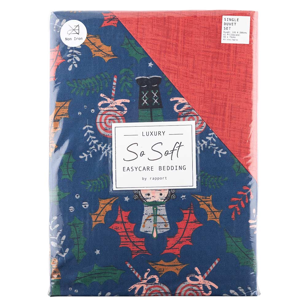 Christmas Duvet Set With Pillowcase Single - Image 2