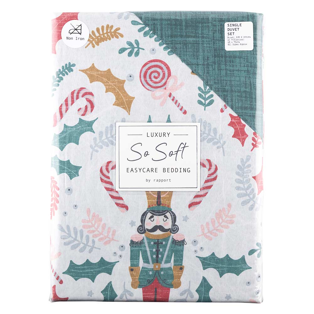 Christmas Duvet Set With Pillowcase Single - Image 3