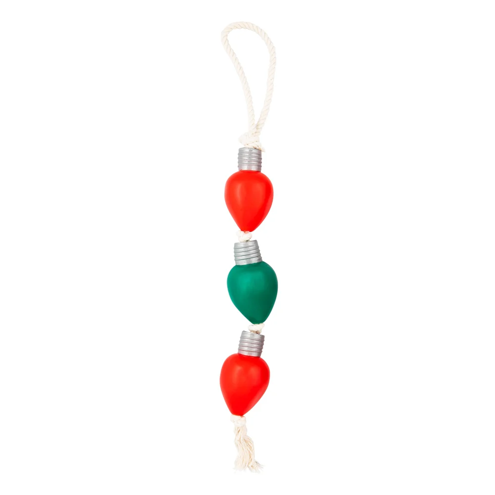 Christmas Lights Red Dog Toy