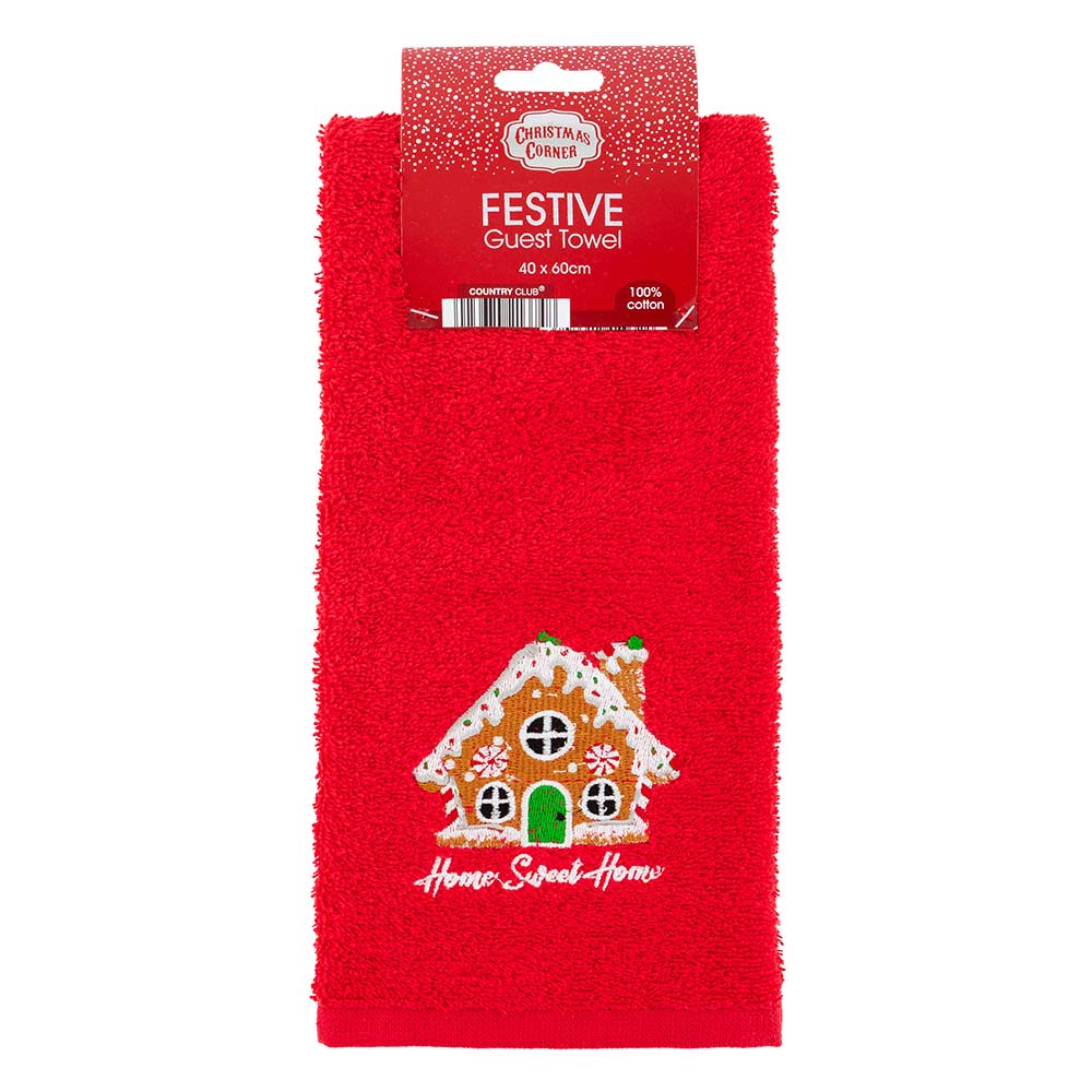 Christmas Themed 100% Cotton Guest Towel  40cm x 60cm - Image 2