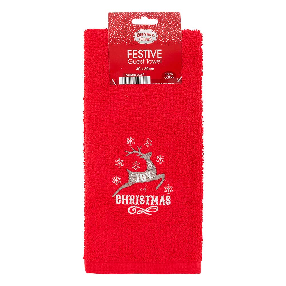 Christmas Themed 100% Cotton Guest Towel  40cm x 60cm - Image 3
