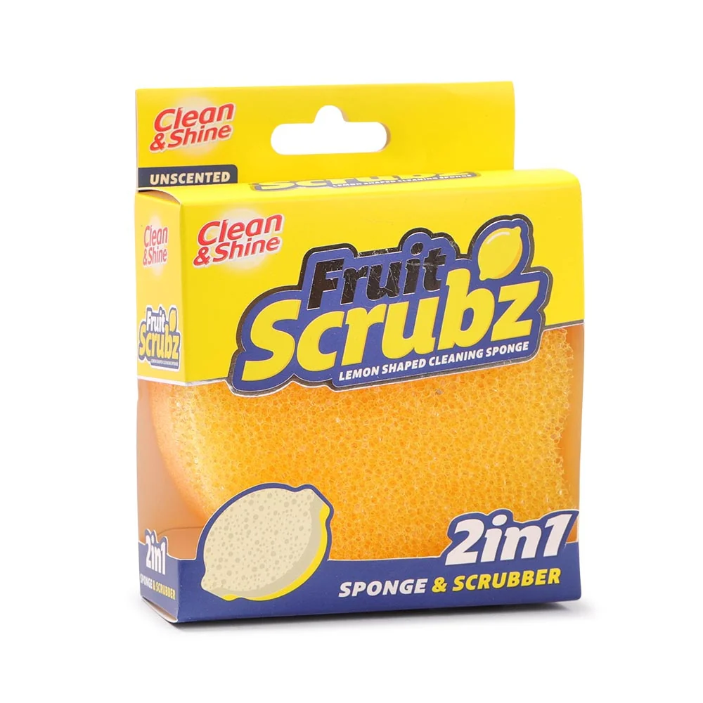 Clean & Shine Fruit Shaped 2 in 1 Sponge & Scrubber - Image 2