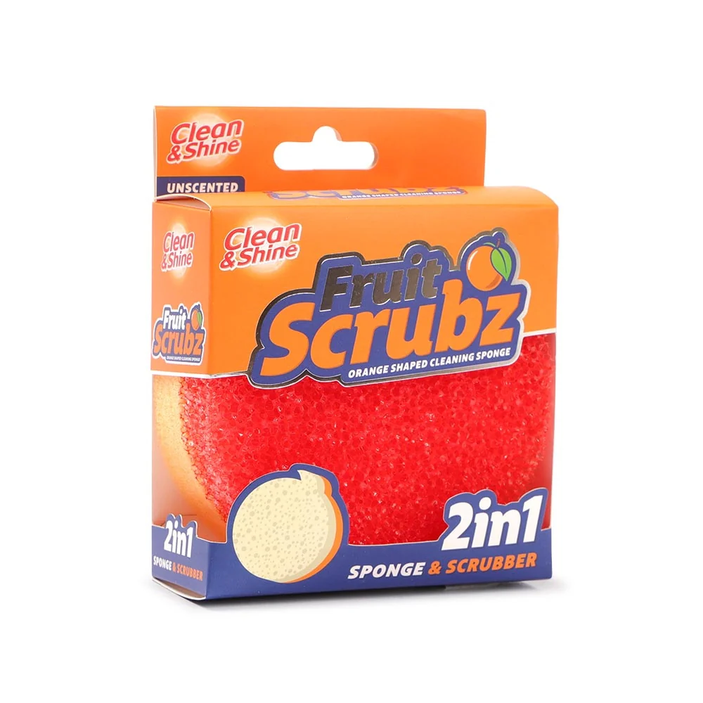 Clean & Shine Fruit Shaped 2 in 1 Sponge & Scrubber - Image 3