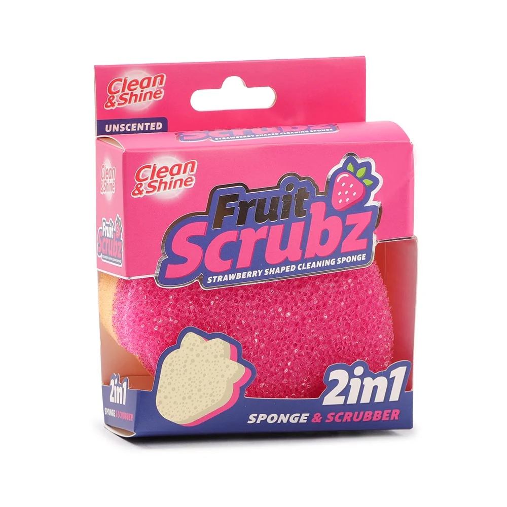 Clean & Shine Fruit Shaped 2 in 1 Sponge & Scrubber - Image 4