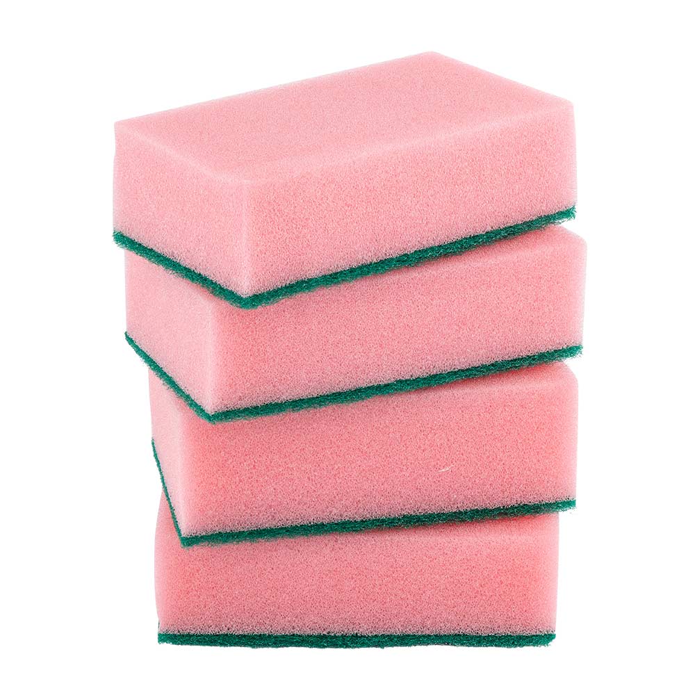 Clean & Shine Extra Large Pink Scourers 4 Pack - Image 2