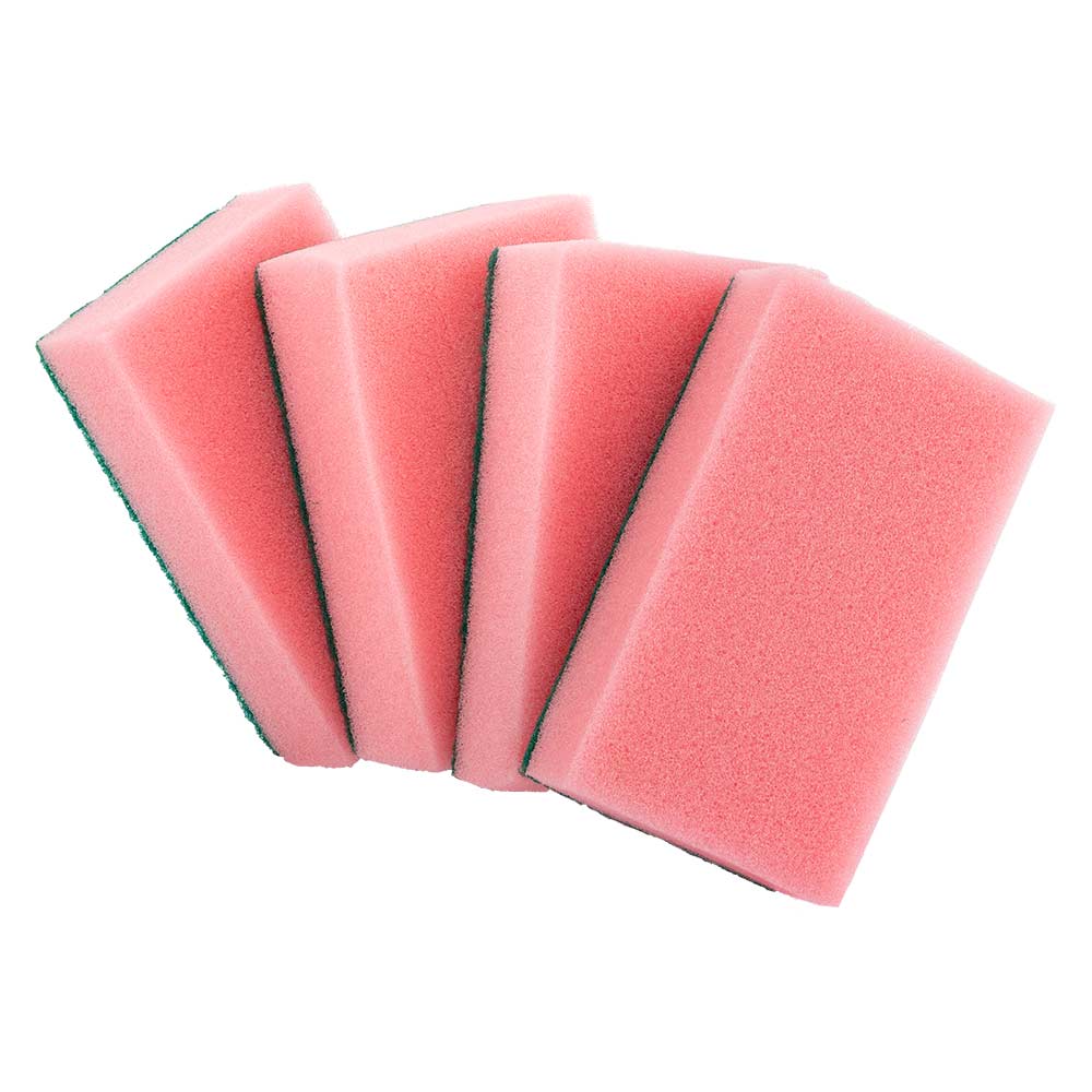 Clean & Shine Extra Large Pink Scourers 4 Pack - Image 3