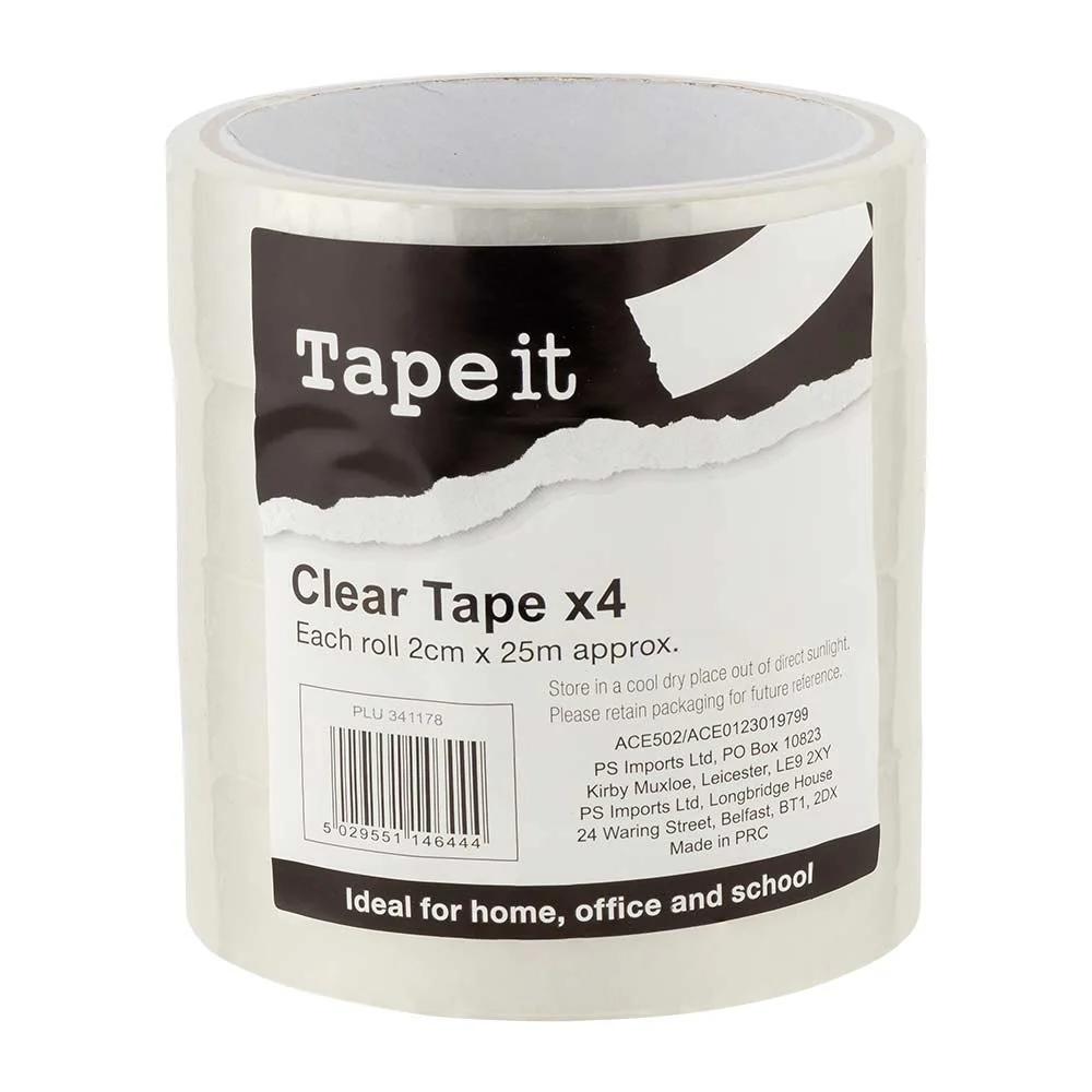 Clear  Adhesive Tape 4Pk