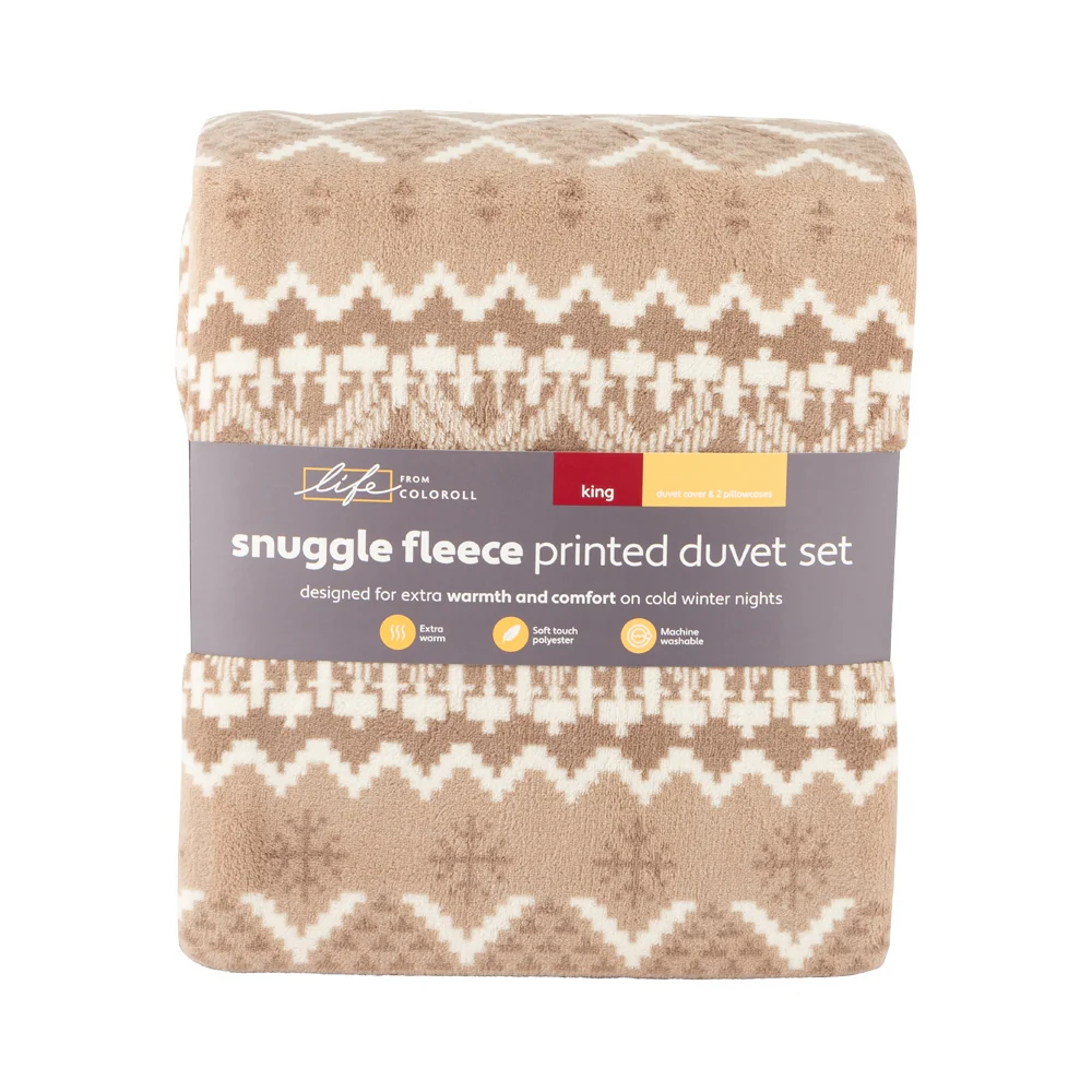 Snuggle Fleece Printed Duvet Set