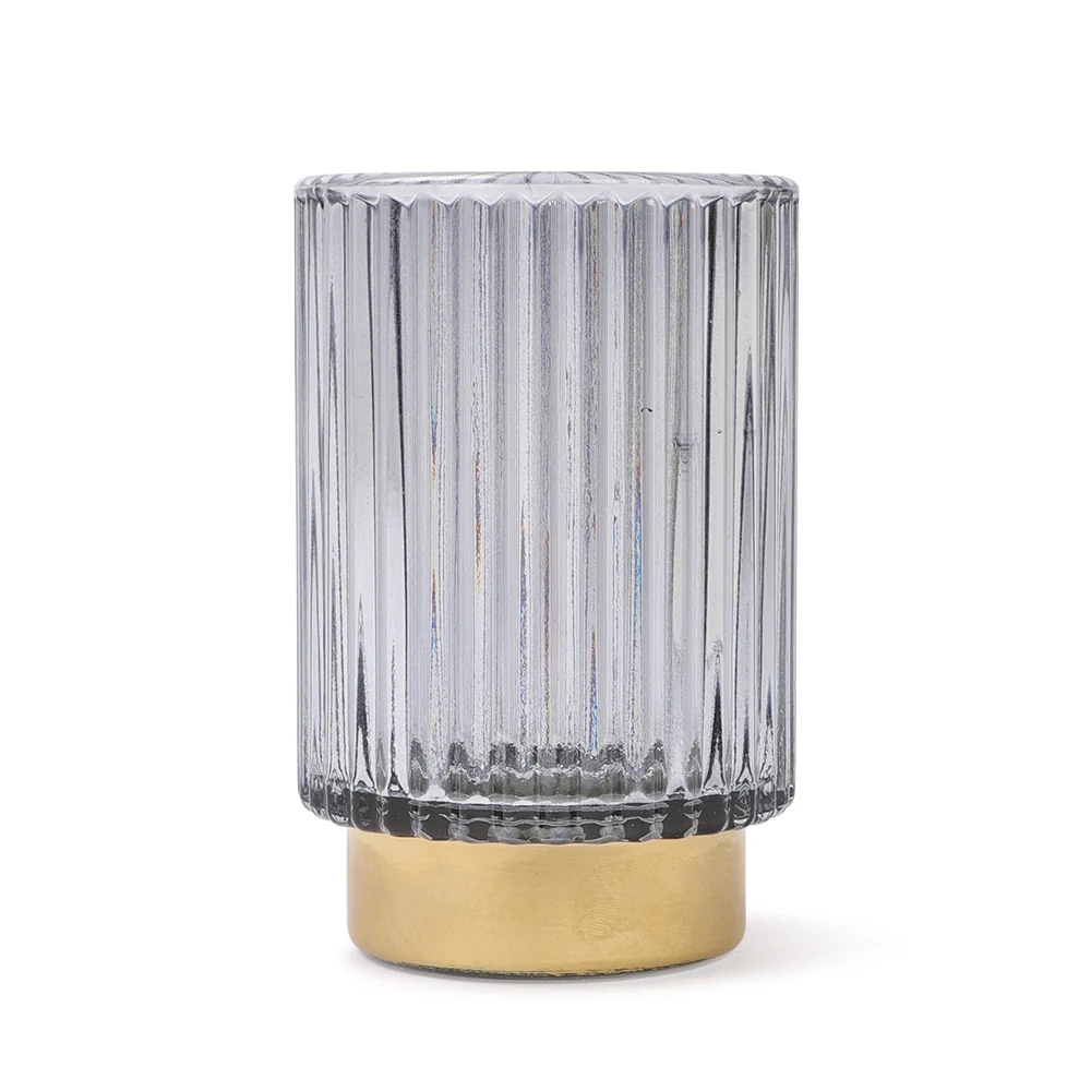 Coloured Candle Holder Grey