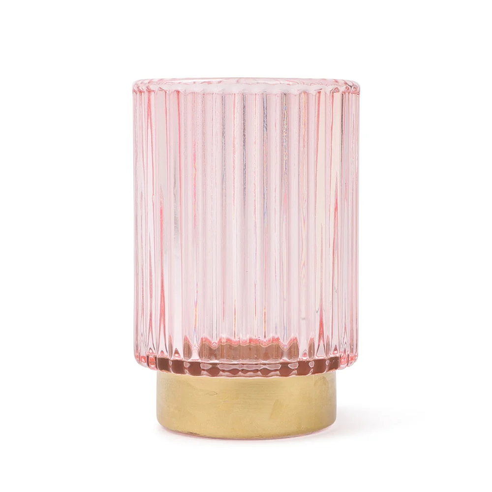 Coloured Candle Holder Pink