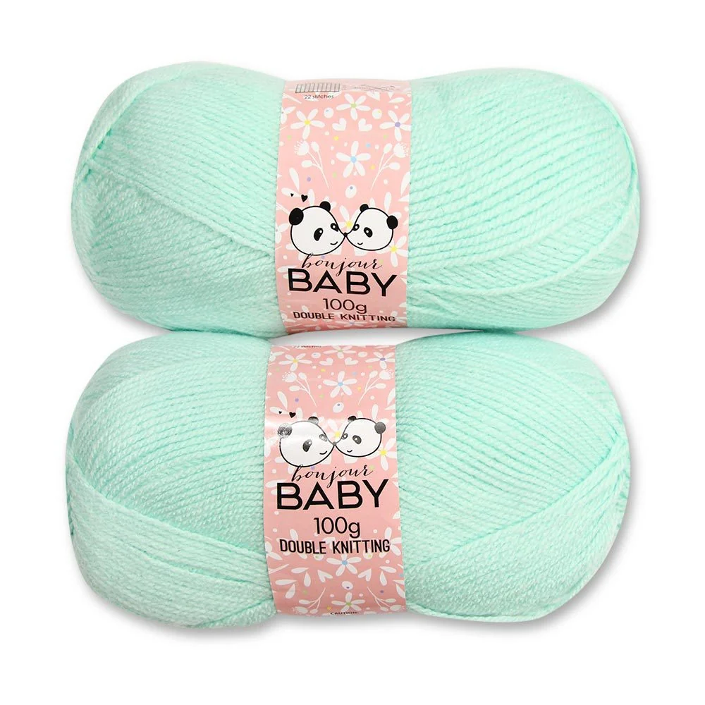 Double Knit Yarn Baby Pastel Mint 2X100G