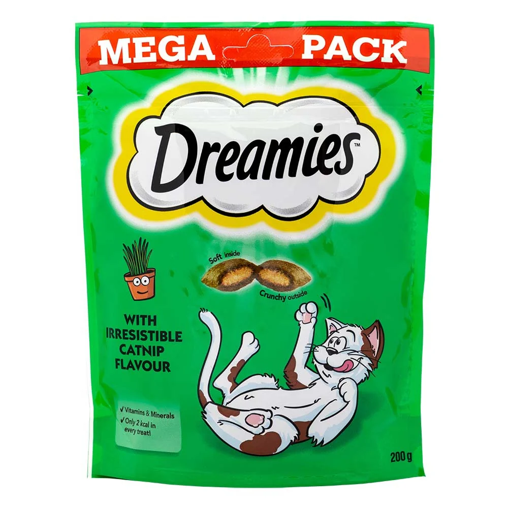 Dreamies Cat Treats With Irresitible Catnip Mega Pack 200g